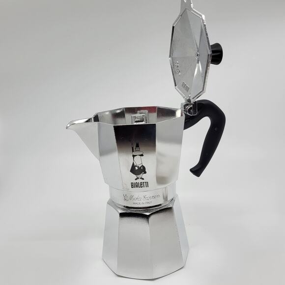 Bialetti 6 Cup Stovetop Espresso Maker Safety Valve Classic Design Moka Express - Picture 10 of 16
